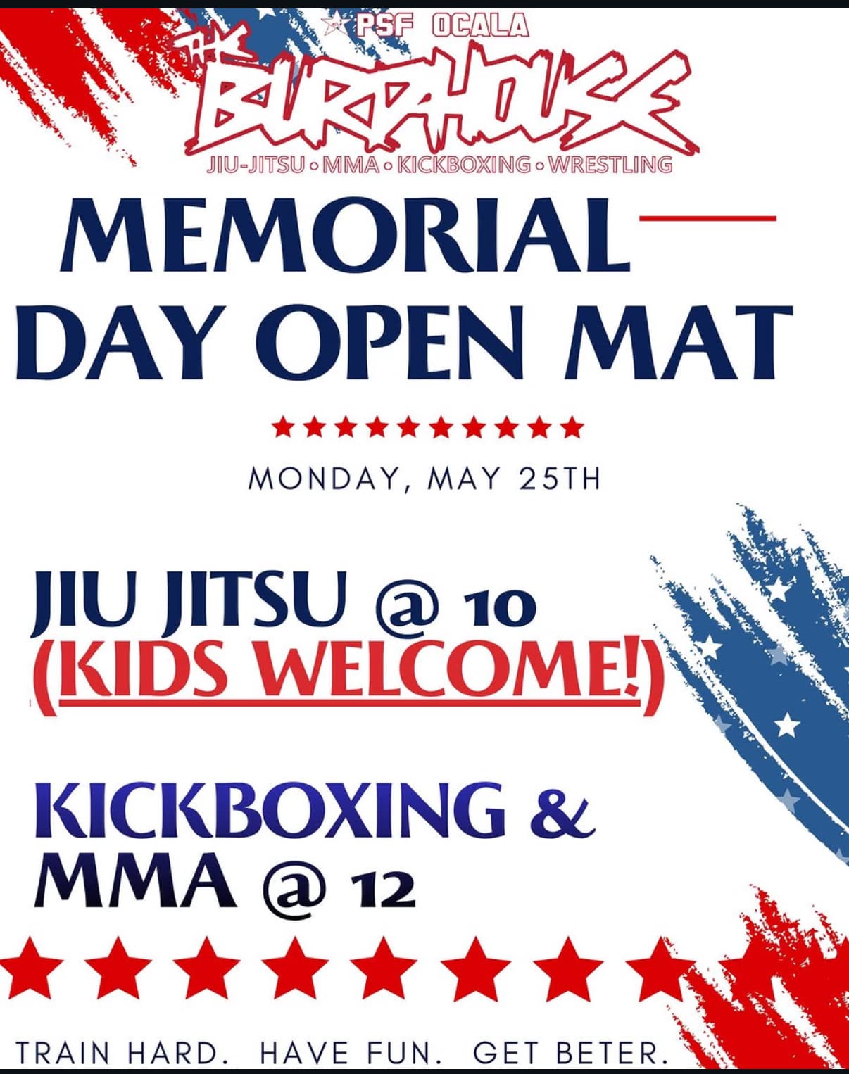 Memorial Day open mat