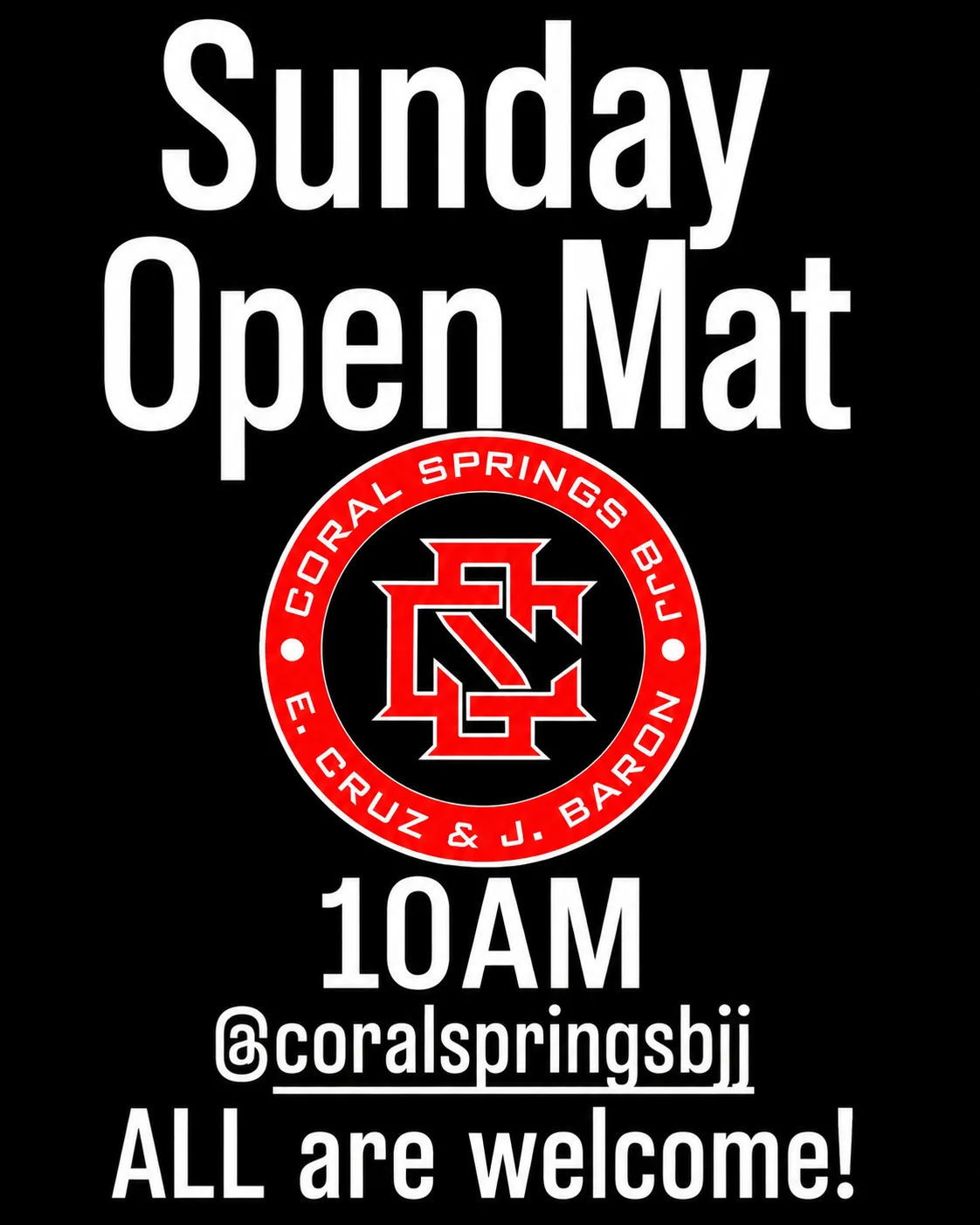 Sunday Open Mat @ Coral Springs BJJ