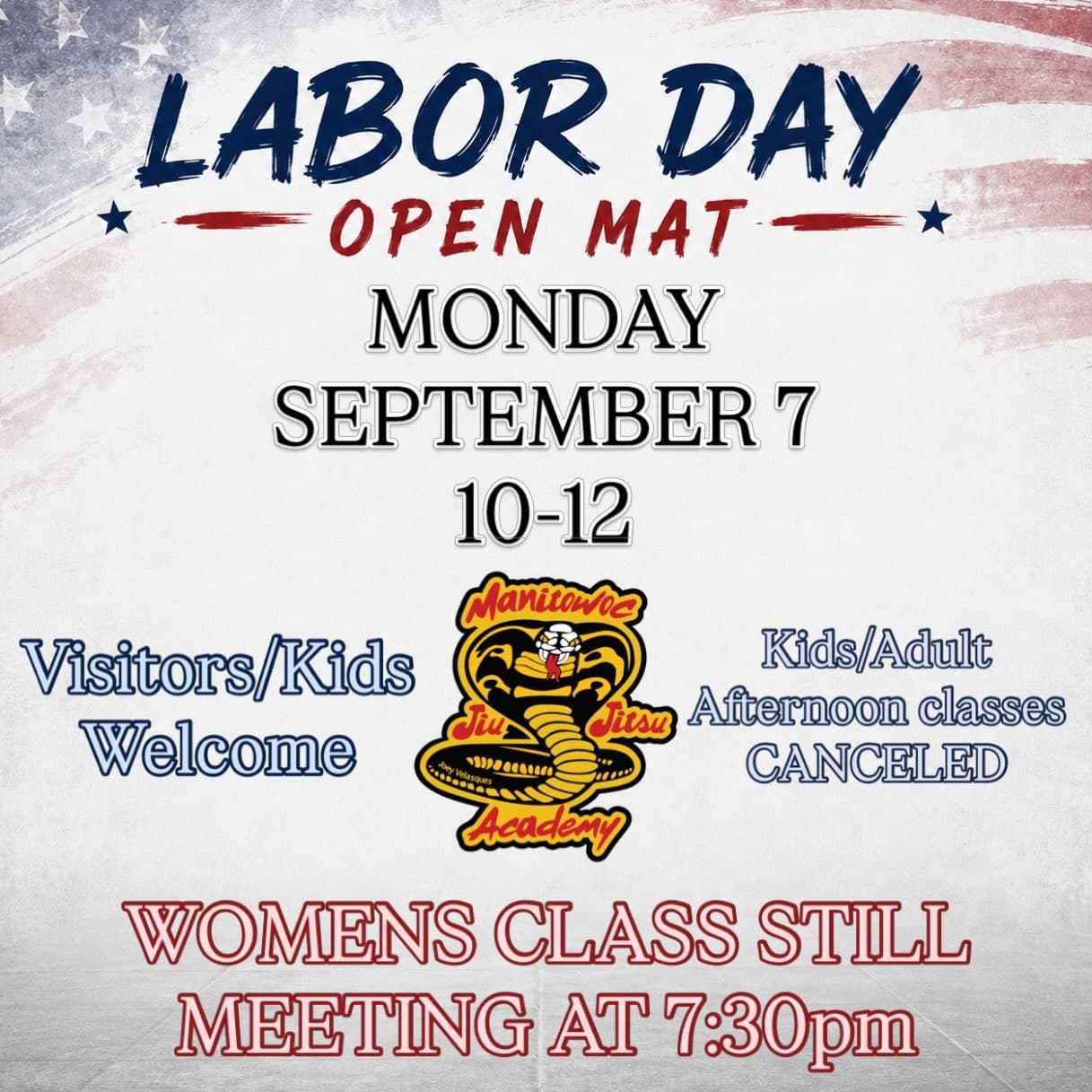 Labor Day Open Mat