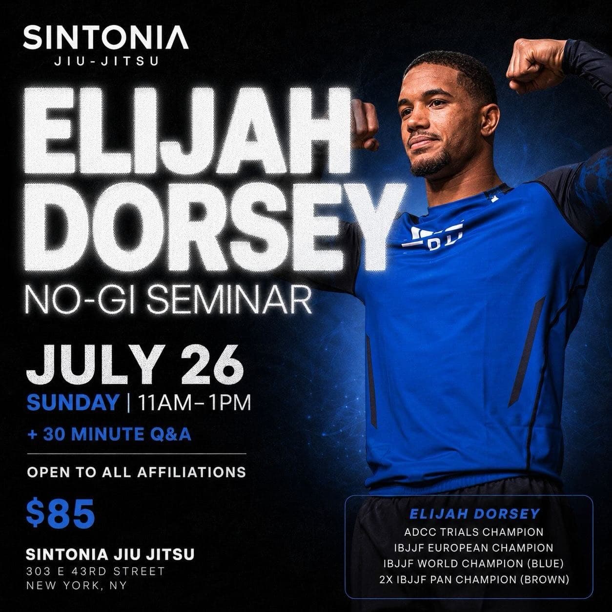 Elijah Dorsey No-Gi Seminar at Sintonia Jiu Jitsu