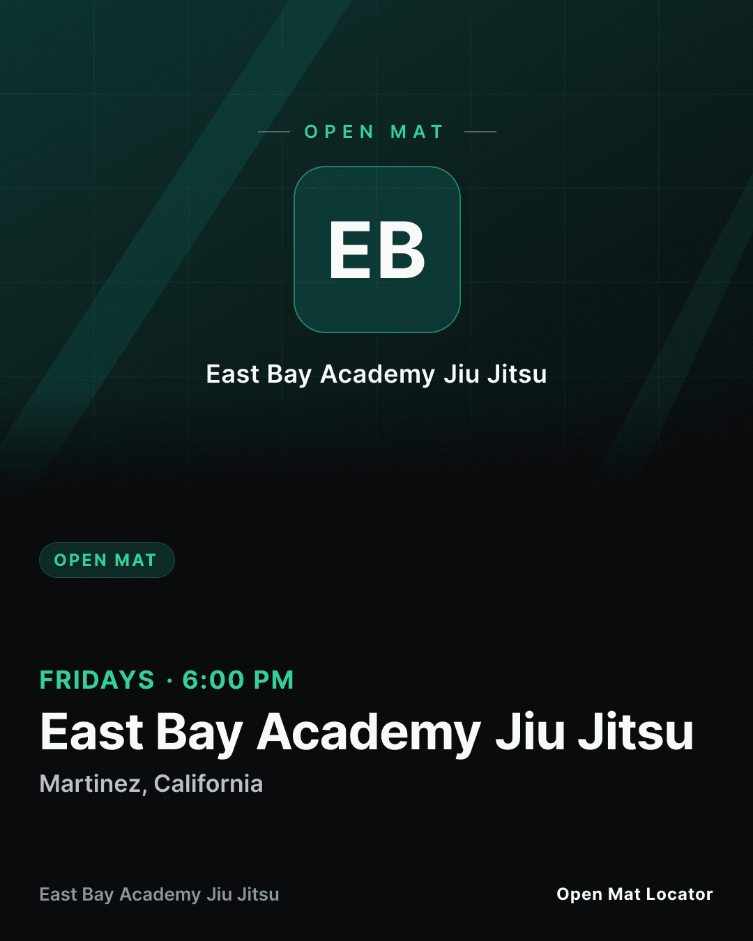 East Bay Academy Jiu Jitsu Open Mat