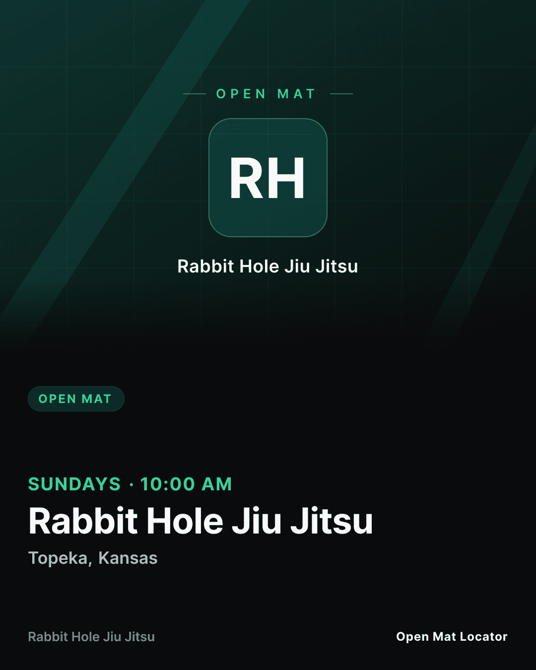 Rabbit Hole Jiu Jitsu Open Mat