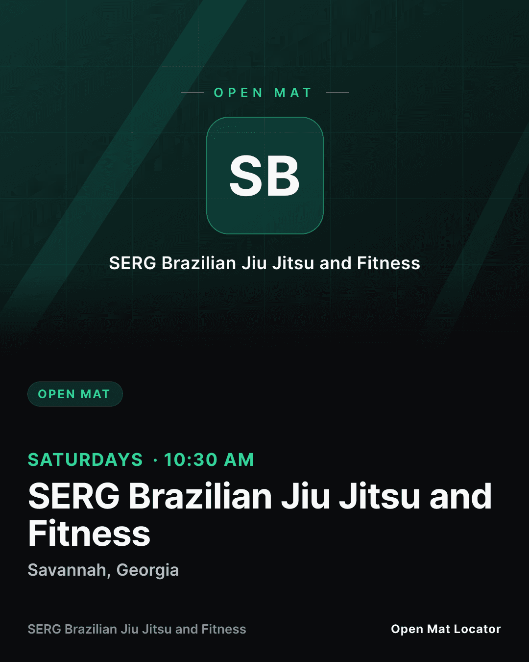 SERG Brazilian Jiu Jitsu and Fitness Open Mat