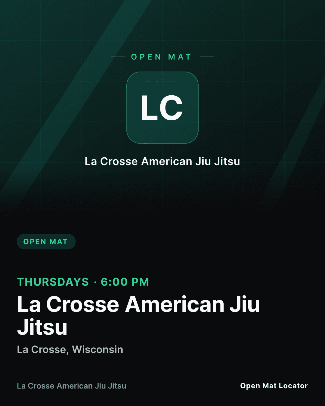La Crosse American Jiu Jitsu Open Mat