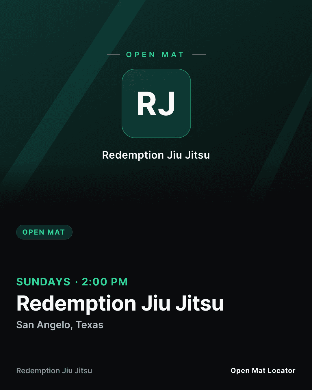 Redemption Jiu Jitsu Open Mat