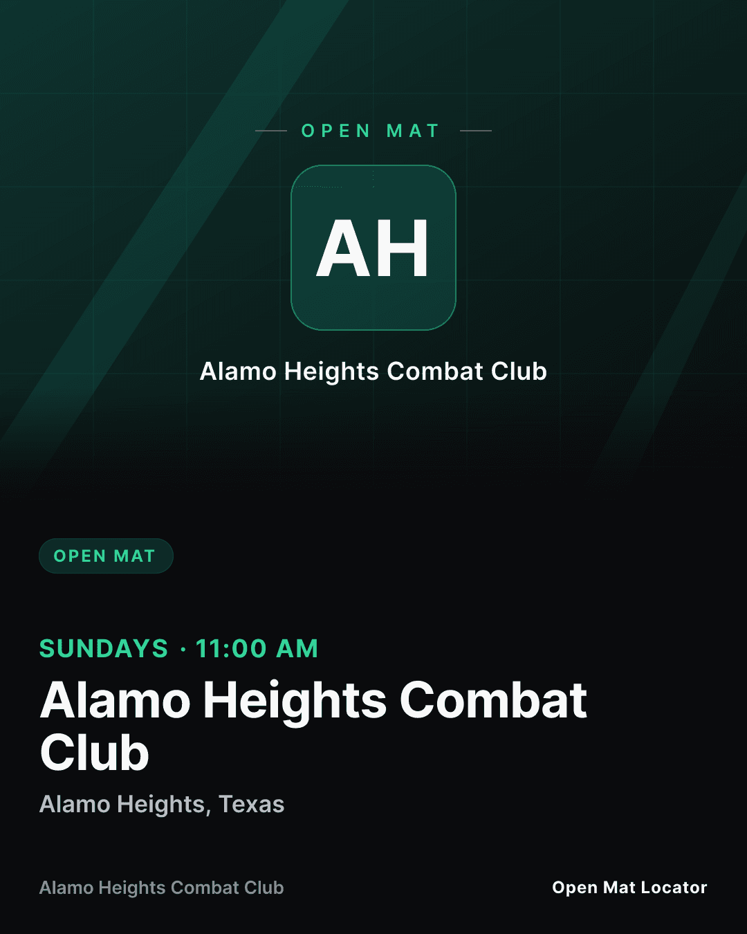 Alamo Heights Combat Club Open Mat