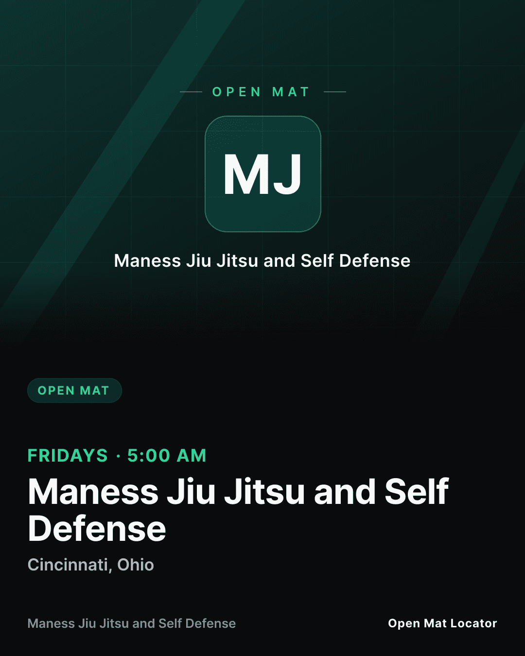 Maness Jiu Jitsu and Self Defense Open Mat