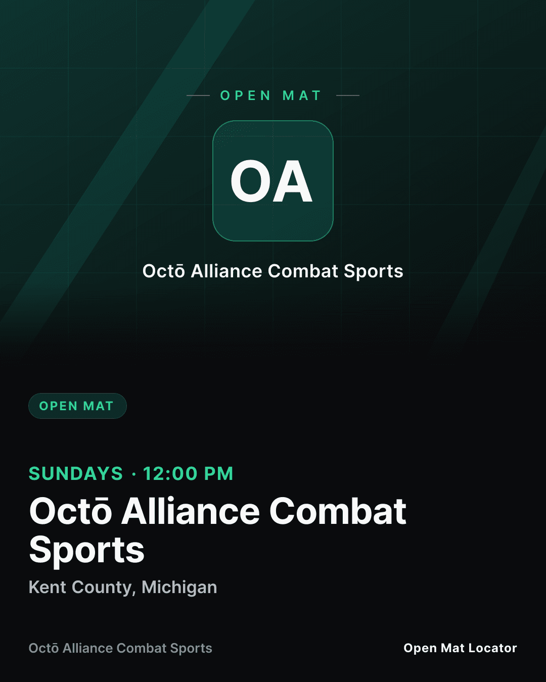 Octō Alliance Combat Sports Open Mat