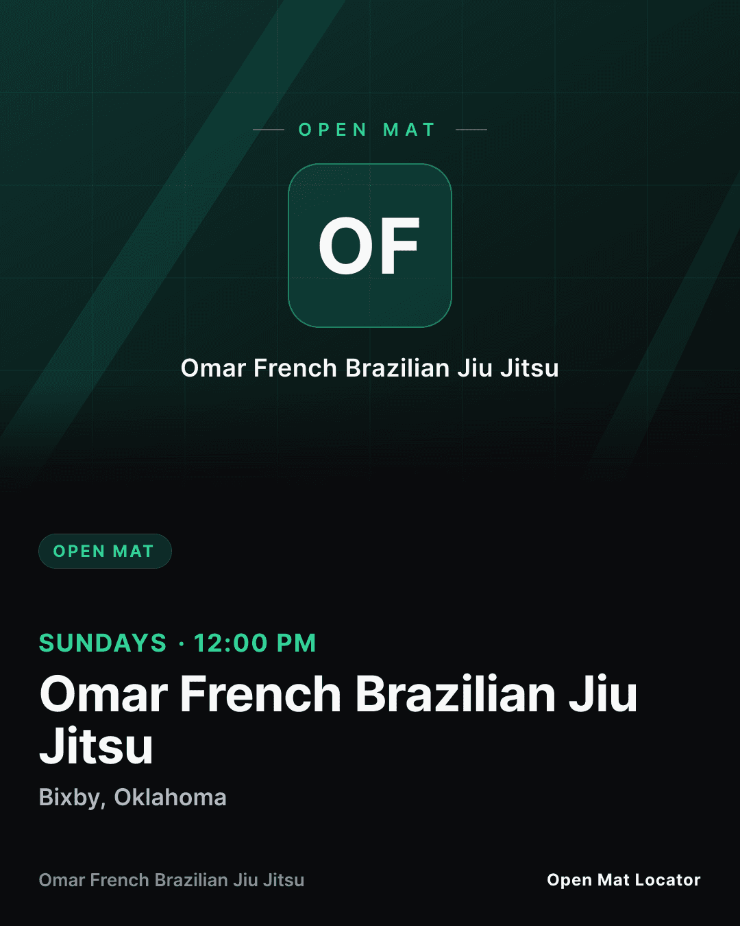 Omar French Brazilian Jiu Jitsu Open Mat
