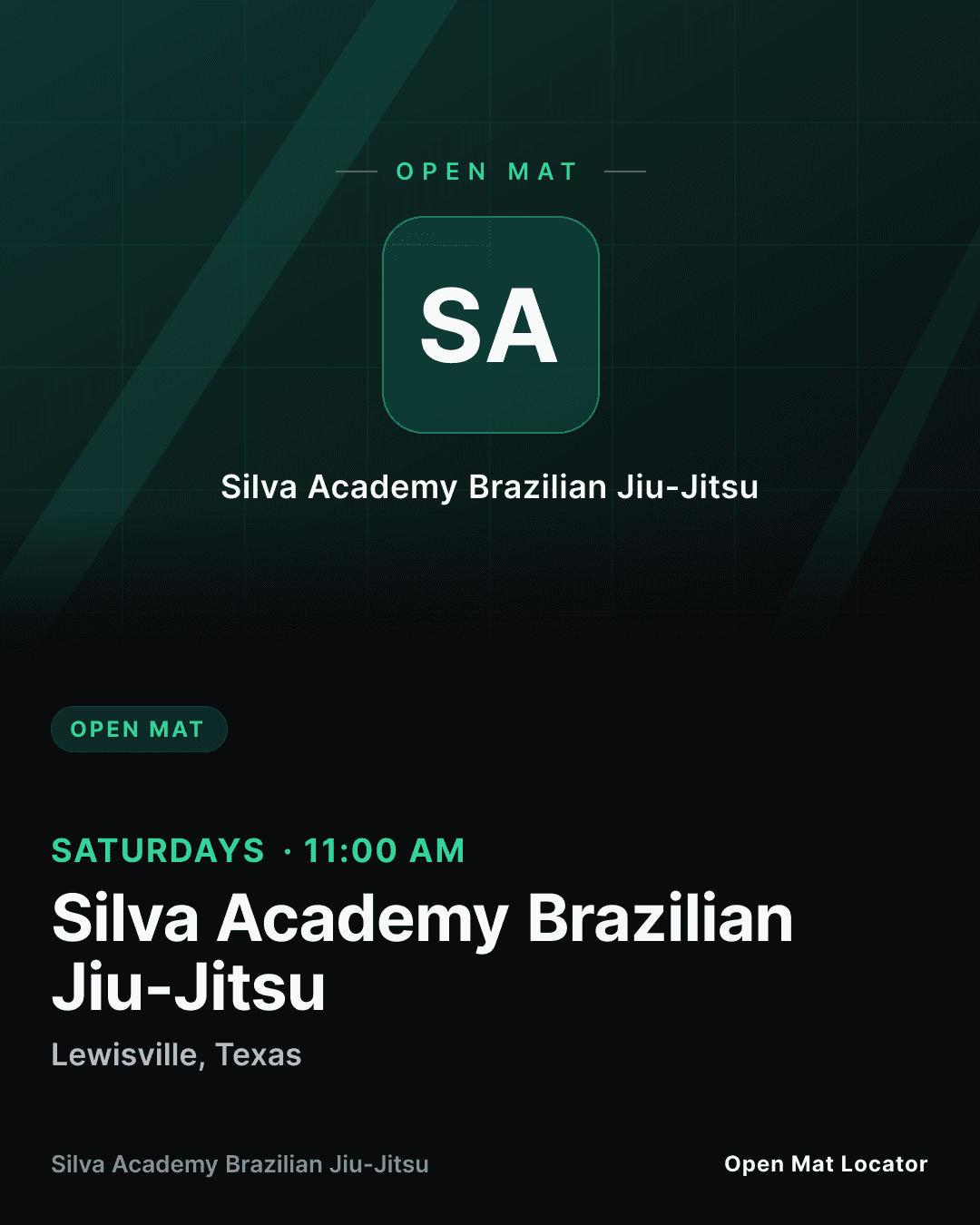 Silva Academy Brazilian Jiu-Jitsu Open Mat