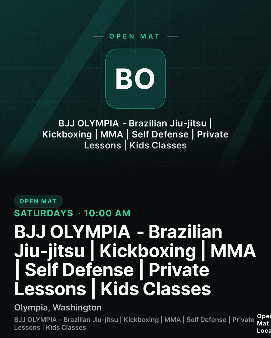 BJJ OLYMPIA Open Mat