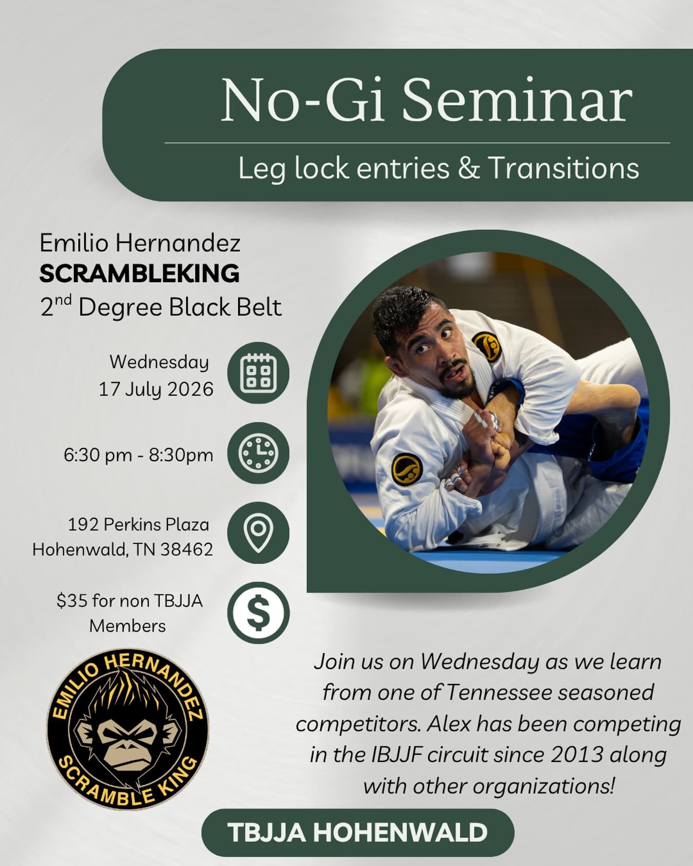 Emilio Hernandez (ScrambleKing) No-Gi Seminar